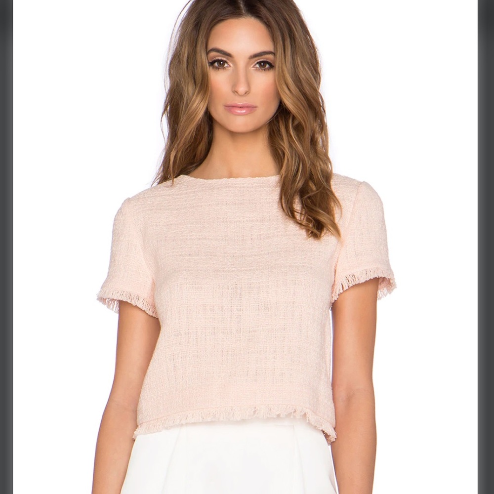 Kate spade pink tweed top
